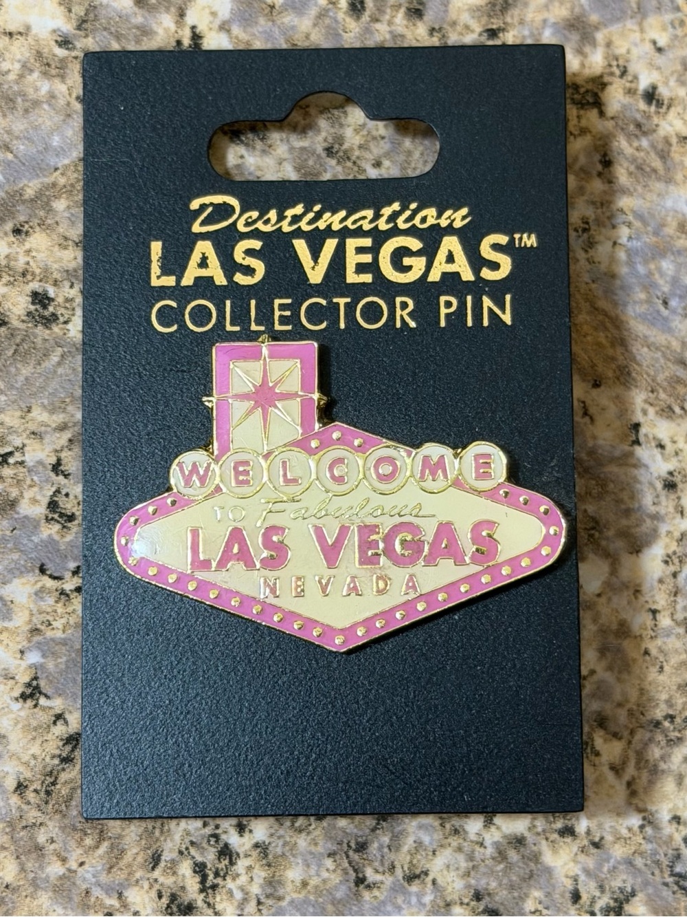Destination Las Vegas Collector Pin - Pink and Gold